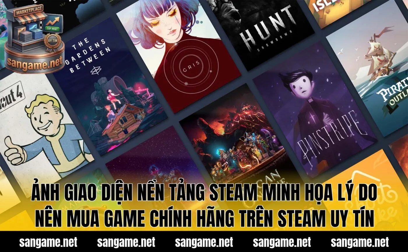 Ảnh giao diện nền tảng Steam minh họa lý do nên mua game chính hãng trên Steam uy tín