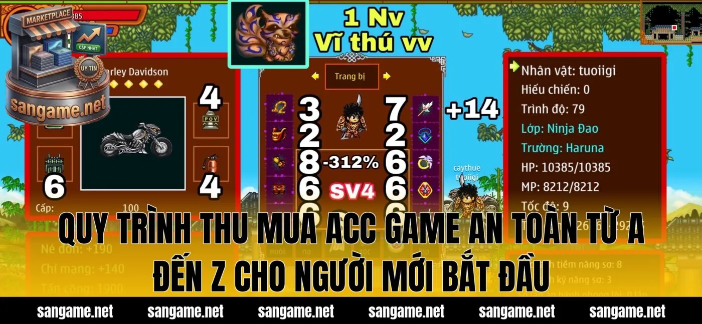 Quy trình thu mua acc game an toàn từ A đến Z cho người mới bắt đầu