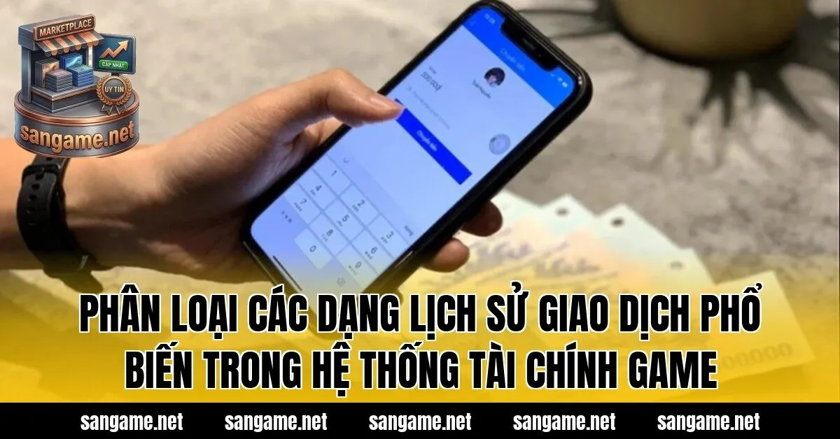 Phân loại các dạng lịch sử giao dịch phổ biến trong hệ thống tài chính game