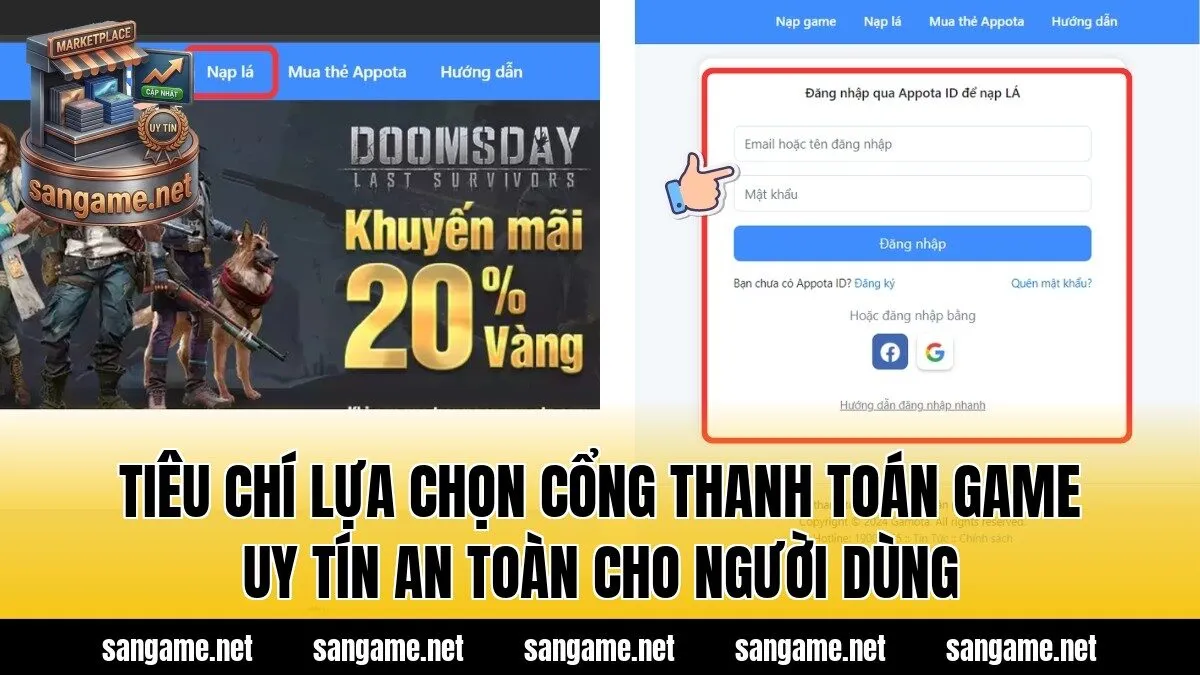 Tiêu chí lựa chọn cổng thanh toán game uy tín an toàn cho người dùng