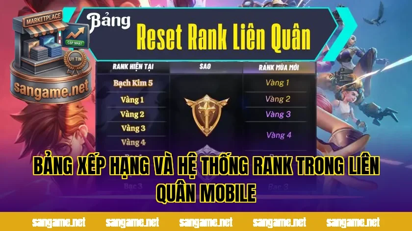 Bảng xếp hạng và hệ thống rank trong Liên Quân Mobile